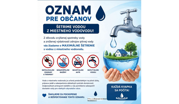 Fotka pre článok OZNAM VVS a.s.